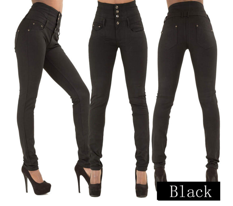 Fashion Elastic High Waist Jeans Women Pencil Fashion Elastic High Waist Jeans Women Pencil